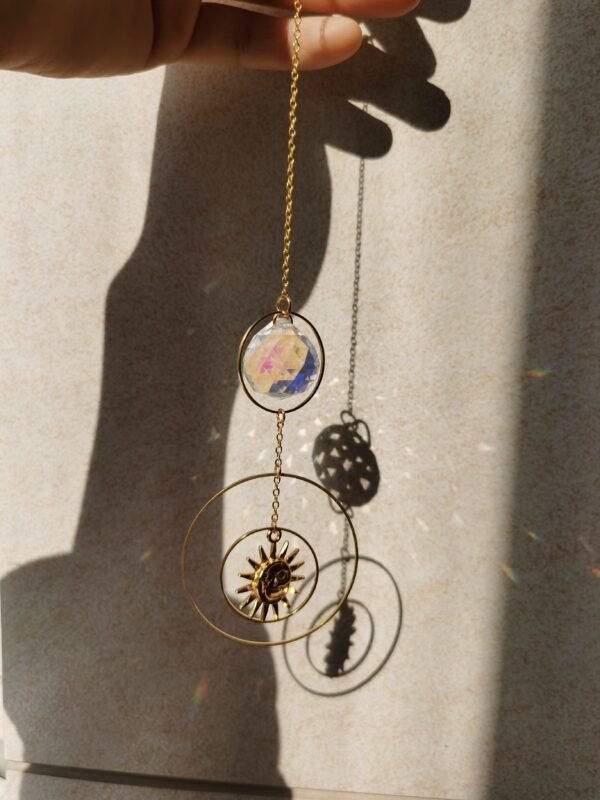 Sun Mini Suncatcher Crytal Suncatcher  wall Hanging  Boho Decor Window Decoration