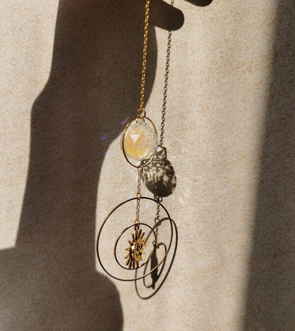 Sun Mini Suncatcher Crytal Suncatcher  wall Hanging  Boho Decor Window Decoration