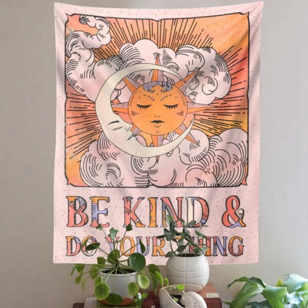 Sun Moon Clouds Wall Hanging Tapestry Psychedelic Tarot Tapestries for Bedroom Living Room Home Decor