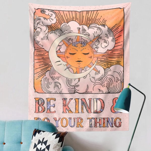 Sun Moon Clouds Wall Hanging Tapestry Psychedelic Tarot Tapestries for Bedroom Living Room Home Decor