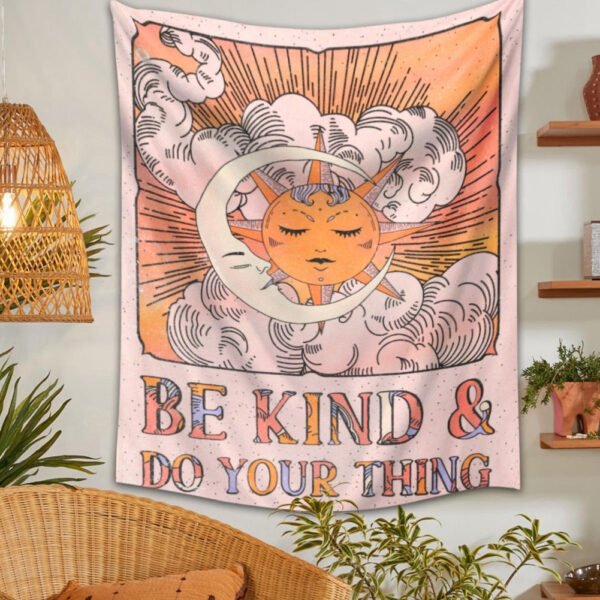 Sun Moon Clouds Wall Hanging Tapestry Psychedelic Tarot Tapestries for Bedroom Living Room Home Decor