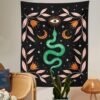 Sun Moon Snake Tapestry Wall Hanging Black Abstract Art Tapestries Living Room Bedroom Dorm Decoration Wall Tapestry