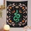 Sun Moon Snake Tapestry Wall Hanging Black Abstract Art Tapestries Living Room Bedroom Dorm Decoration Wall Tapestry