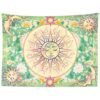 Sun Moon Tapestry Wall Hanging Celestial Stars Tapestries Psychedelic Hippy Tie Dye Wall Hanging for Party Home Decor