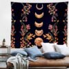 Sun Moon Tapestry Wall Hanging Floral Vine Psychedelic   Wall Decor