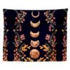 Sun Moon Tapestry Wall Hanging Floral Vine Psychedelic   Wall Decor