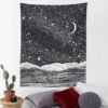 Sun Moon Tapestry Wall Hanging Stars Space Psychedelic Black and White Wall Tapestry Wall Tapestry for Bedroom Home Wall Décor