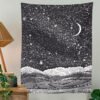 Sun Moon Tapestry Wall Hanging Stars Space Psychedelic Black and White Wall Tapestry Wall Tapestry for Bedroom Home Wall Décor