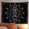 Sun Moon Tapestry Wall Hanging Stars Space Psychedelic Black and White Wall Tapestry for Bedroom Home Wall Decor