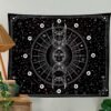 Sun Moon Tapestry Wall Hanging Stars Space Psychedelic Black and White Wall Tapestry for Bedroom Home Wall Decor