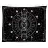 Sun Moon Tapestry Wall Hanging Stars Space Psychedelic Black and White Wall Tapestry for Bedroom Home Wall Decor
