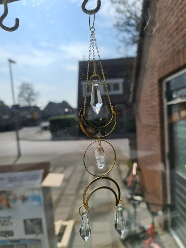 SunCatcher Witch Triple Moon Crystal Prism Windows Hanging Door Decor Home Gift