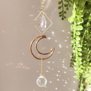 Suncatcher-Crescent-Moon-Crystal-Prism-Wall-Hanging-Windows-Hanging-Home-Decor-Rainbow-Maker Suncatcher Crescent Moon Crystal Prism Wall Hanging Windows Hanging Home Decor Rainbow Maker