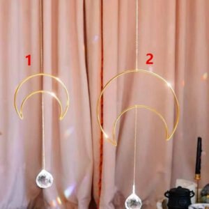 Suncatcher-Crescent-Moon-Crystal-Prism-Windows-Hanging-Door-Hanging-Lightcatcher-New-Home-Gift Suncatcher Crescent Moon Crystal Prism Windows Hanging Door Hanging Lightcatcher New Home Gift