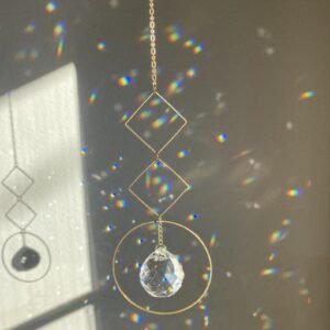 Suncatcher-Geometry-Crystal-Prism-Window-Decor-Rainbow-Maker Suncatcher Geometry Crystal Prism Window Decor Rainbow Maker