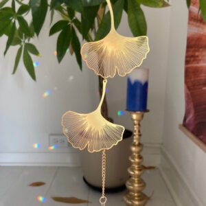 Suncatcher-Ginko-Leaf-Window-Crystal-Prism-home-decor-gift-lightcatcher Suncatcher Ginko Leaf Window Crystal Prism, home decor gift, lightcatcher