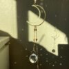 Suncatcher Moon Crystal Prism, Crescent Moon Celestial Gift, home decor