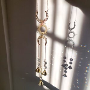 Suncater-Crescent-Moon-Celestial-Crystal-Prism-Pagan-Witch-Bells-Wicca-Gift-Home-Decor Suncater Crescent Moon Celestial Crystal Prism Pagan Witch Bells Wicca Gift Home Decor