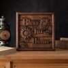 Sunflower Hanging Plaque Home Decor Bless Our Doorstep Wooden Decor Modern Home Decor Personalized Farmhouse Home Decor