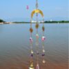 Sunlight Catcher natural amethyst star and moon wind chime K9 crystal home decoration door window car pendant gift