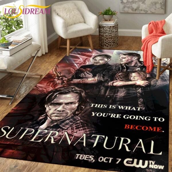 Supernatural TV Area Rug Livingroom Decor Floor Mat Carpet Rugs for Living Room