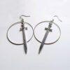 Sword Earrings silver color Classic eardrop All kinds of big sword Fashion Jewellery Novel charm women men gift Gothic mystical