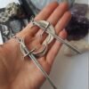 Swords moon earrings Witchy warrior pagan viking alternative gothic medieval
