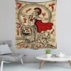Tarot Card Divination Tapestry Witchcraft Mysterious Magic Tapestry Aesthetic Wall Hanging Macrame Room Decor Tapestry  Wall Decor