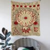Tarot Card Divination Tapestry Witchcraft Mysterious Magic Tapestry Aesthetic Wall Hanging Macrame Room Decor Tapestry  Wall Decor