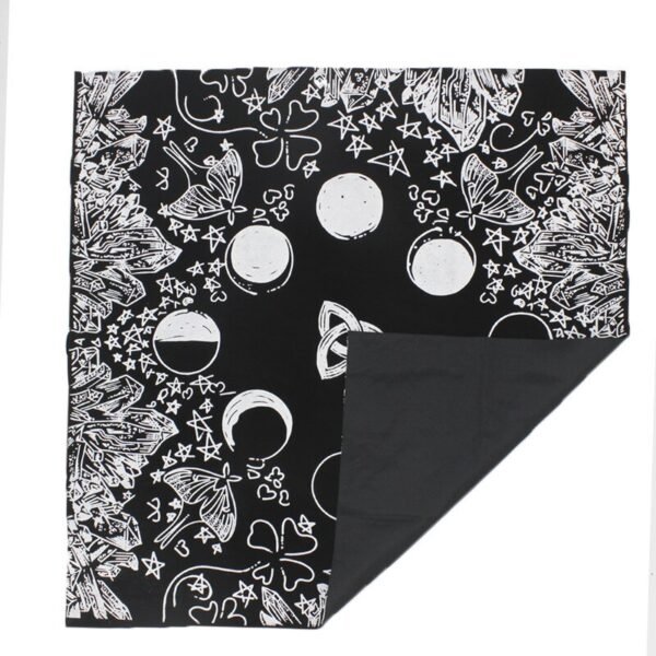 Tarot Cloth Moon Phases Luna Moth Crystals Witch Gift Tablecloth Astrology Lover Altar Cloth decoration Divination Tool with bag Tarot &Divination