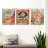 Tarot Flag Tapestry - The Sun, The Moon and The Star - Bohemian Cotton Printed Hand Made Wall Hanging Tapestries ,Pack of 3