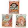 Tarot Flag Tapestry - The Sun, The Moon and The Star - Bohemian Cotton Printed Hand Made Wall Hanging Tapestries ,Pack of 3