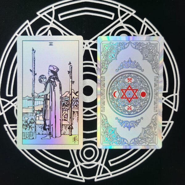 Tarot Suit Laser Colorful Divination Board Game Prediction Card