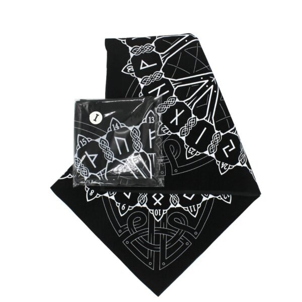 Tarot Tablecloth Rune symbols table cloth Moon Phase Wicca Altar Divination Board Game Velvet Card Pad Pagan Norse Viking Witch Tarot &Divination