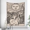 Tarot Card Psychedelic Scene Home Decoration Art Tapestry Hippie Bohemian Decoration Divination Wall Hanging Sheets - Tapestry