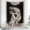 Tarot Card Psychedelic Scene Home Decoration Art Tapestry Hippie Bohemian Decoration Divination Wall Hanging Sheets - Tapestry