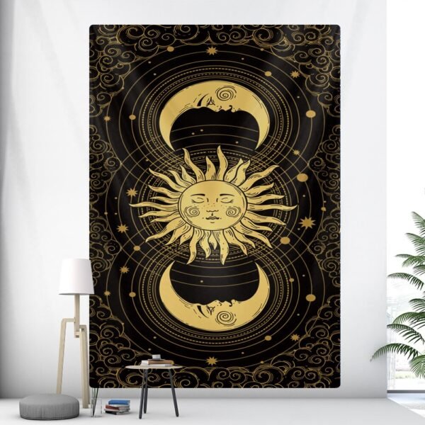 Tarot Card Psychedelic Scene Home Decoration Art Tapestry Hippie Bohemian Decoration Divination Wall Hanging Sheets - Tapestry