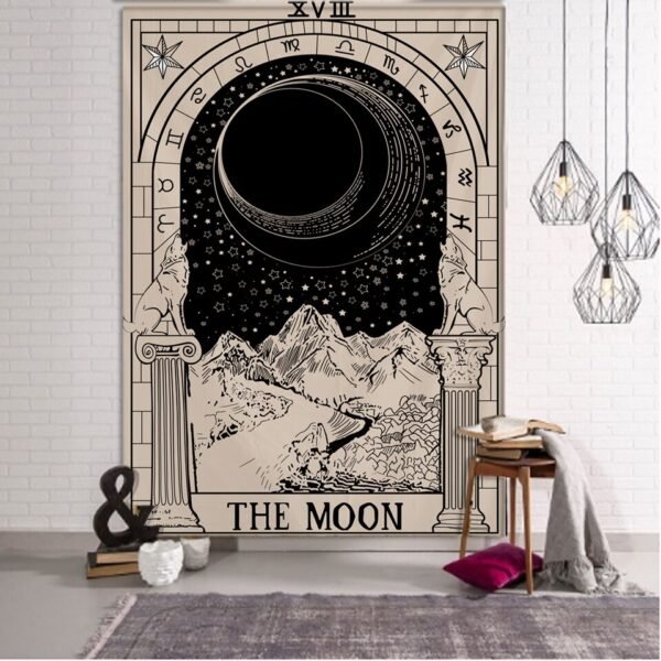 Tarot Card Psychedelic Scene Home Decoration Art Tapestry Hippie Bohemian Decoration Divination Wall Hanging Sheets - Tapestry