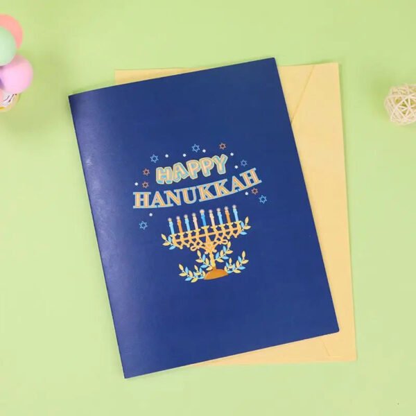 Thanksgiving Blessing Hanukkah 3D Decoration Happy Bounce Card Holiday Jewish Decoration Home Gift Card