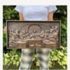The Last Dinner Wood Carving Home Decoration Wall Decor Christmas Da VInci Paintings Crafts Church Figures
