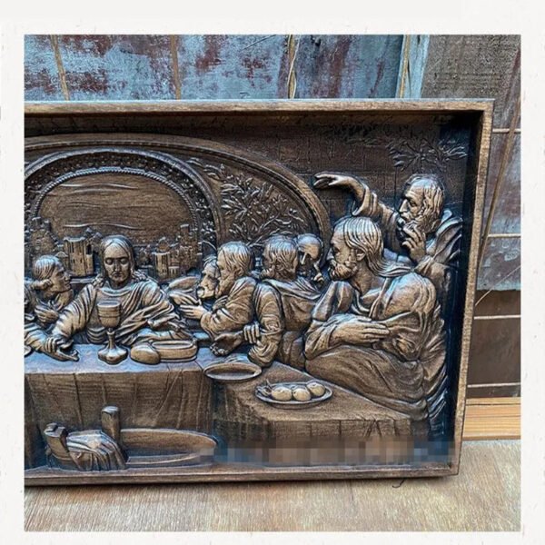 The Last Dinner Wood Carving Home Decoration Wall Decor Christmas Da VInci Paintings Crafts Church Figures