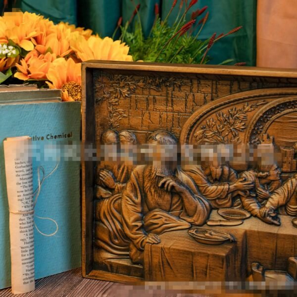 The Last Dinner Wood Carving Home Decoration Wall Decor Christmas Da VInci Paintings Crafts Church Figures