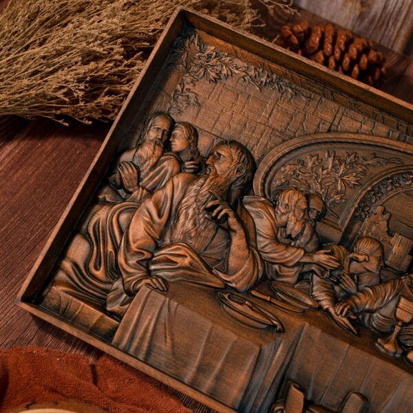 The Last Supper, Jesus home decoration, wall art, Christian icons, wooden decorative paintings, retro, mural art, Christmas gift