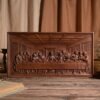 The Last Supper Mural Jesus Christ Home Decoration Wooden Plaque, Carving Wall Decoration, Famous Painting, 50cm