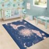 Pangan Wicca T Moon Tarot Card Background Rug, T Sun Carpet, Moon Carpet, Art Rug, Tarot Card, T Sun Tarot Carpet, Halloween Rug