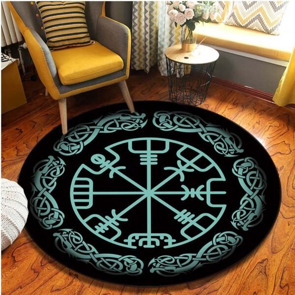 The Vikings Pattern Area Rug Round Floor Mat Living Room Carpet Bathroom Kitchen Rug Doormat