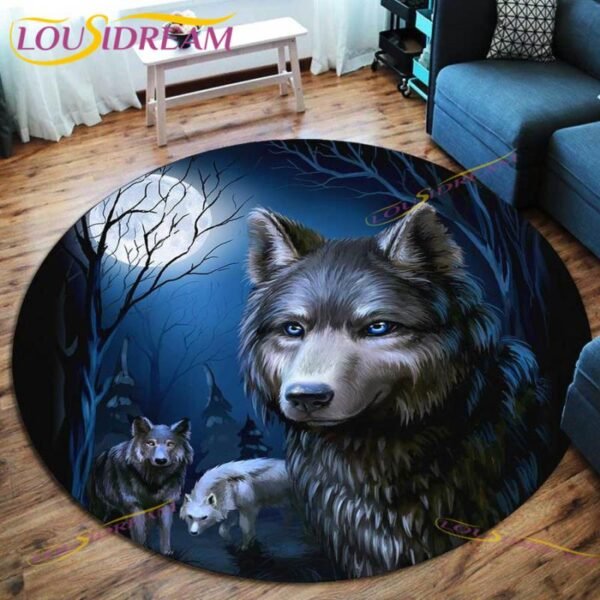 The Vikings Skull Pattern Area Rug Round Floor Mat Living Room Carpet Bathroom Kitchen Rug Doormat