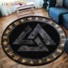The Vikings Skull Pattern Area Rug Round Floor Mat Living Room Carpet Bathroom Kitchen Rug Doormat