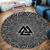 The Vikings Skull Pattern Area Rug Round Floor Mat Living Room Carpet Bathroom Kitchen Rug Doormat