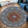 The Vikings Skull Pattern Area Rug Round Floor Mat Living Room Carpet Bathroom Kitchen Rug Doormat